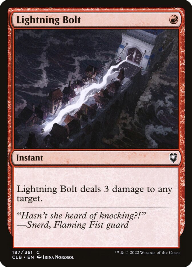 Lightning Bolt 187 (Commander Legends: Battle for Baldur's Gate)  | Good Games Modbury