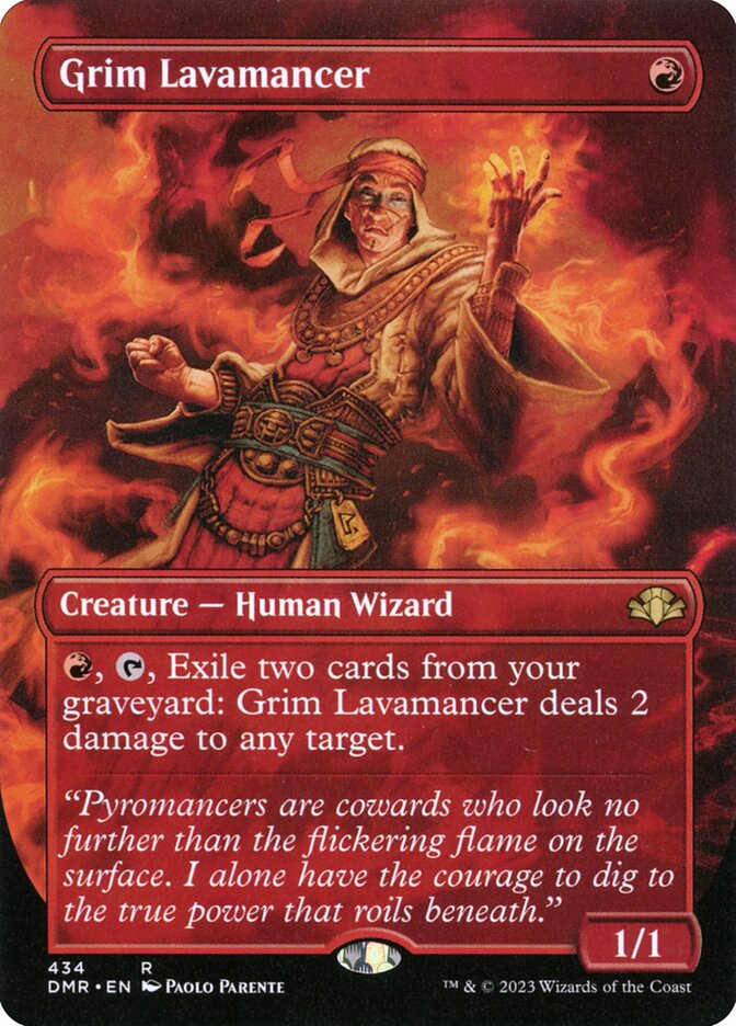 Grim Lavamancer 434/261 (Dominaria Remastered)  - Borderless | Good Games Modbury