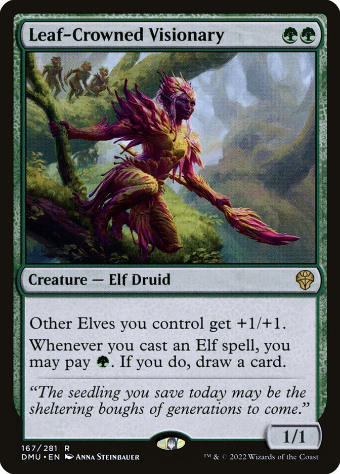 Leaf-Crowned Visionary 167/281 (Dominaria United)  | Good Games Modbury