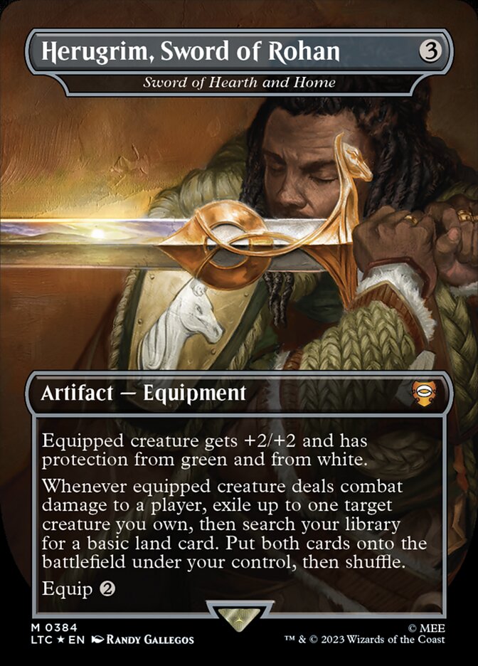 Herugrim, Sword of Rohan - Sword of Hearth and Home 384 (Commander: The Lord of the Rings: Tales of Middle-earth)  - Borderless Surge Foil | Good Games Modbury