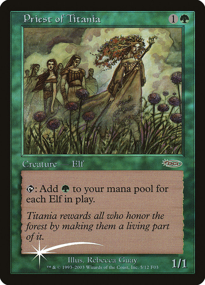 Priest of Titania 5 (FNM Promos)  - Foil | Good Games Modbury