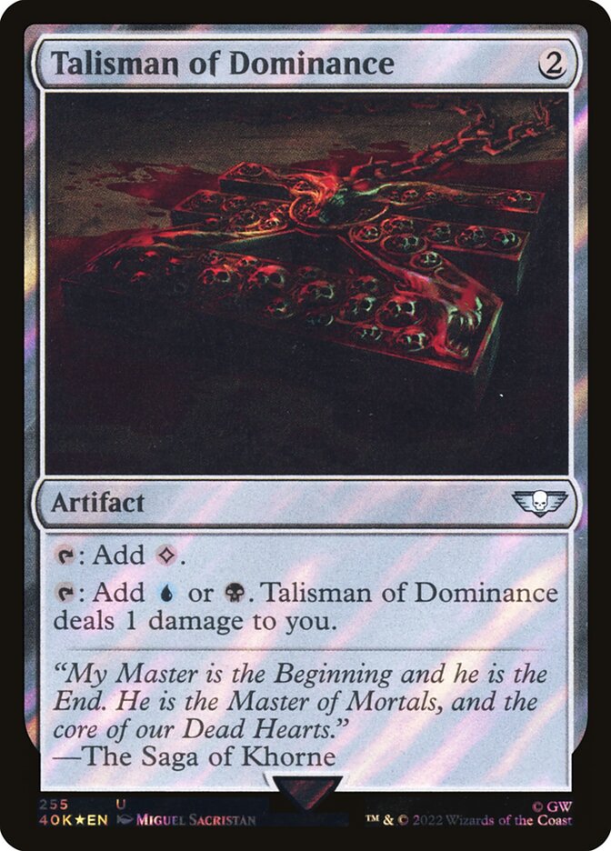 Talisman of Dominance 255★/617 (Universes Beyond: Warhammer 40,000)  - Surge Foil | Good Games Modbury