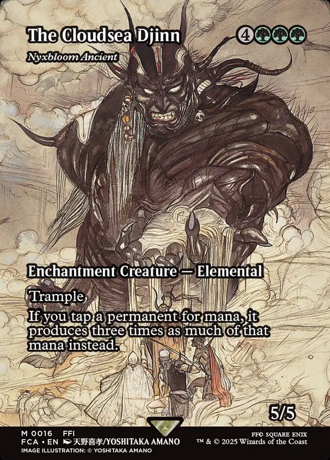 The Cloudsea Djinn - Nyxbloom Ancient 16/64 (FINAL FANTASY: Through the Ages)  - Showcase Foil | Good Games Modbury