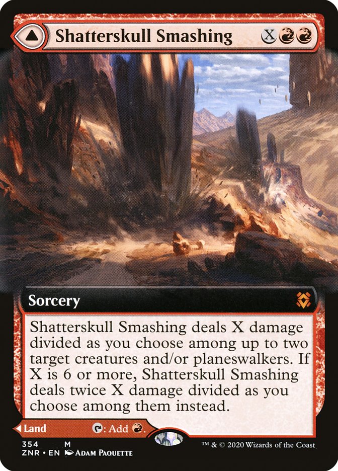 Shatterskull Smashing // Shatterskull, the Hammer Pass 354/280 (Zendikar Rising)  - Extended Art | Good Games Modbury