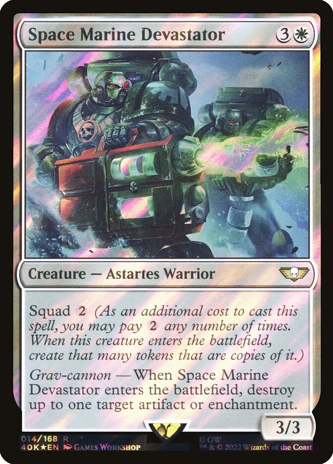 Space Marine Devastator 14★/617 (Universes Beyond: Warhammer 40,000)  - Surge Foil | Good Games Modbury