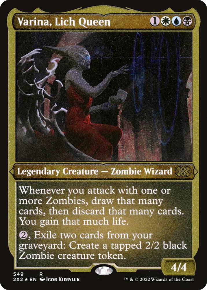 Varina Lich Queen Foil Etched 549 (Double Masters 2022)  - Foil | Good Games Modbury