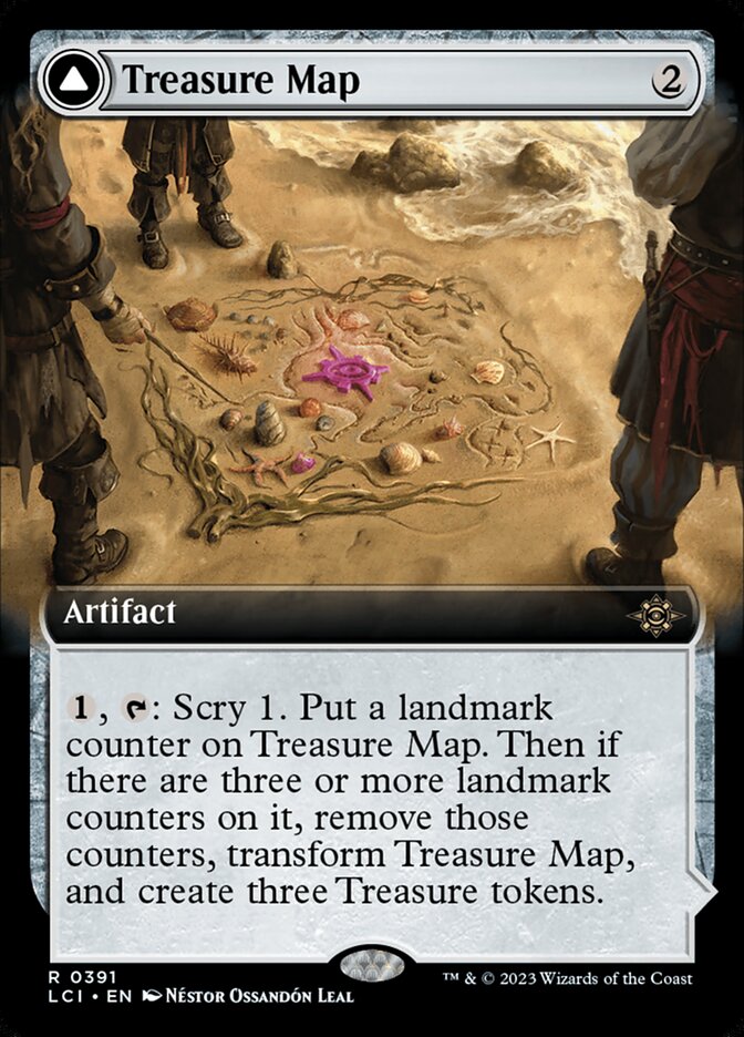 Treasure Map // Treasure Cove 391 (The Lost Caverns of Ixalan)  - Extended Art Foil | Good Games Modbury