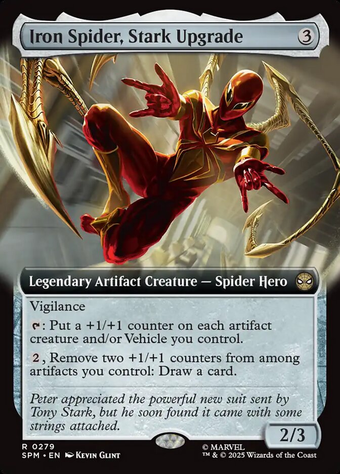 Iron Spider, Stark Upgrade 279/198 (Marvel's Spider-Man)  - Extended Art Foil | Good Games Modbury