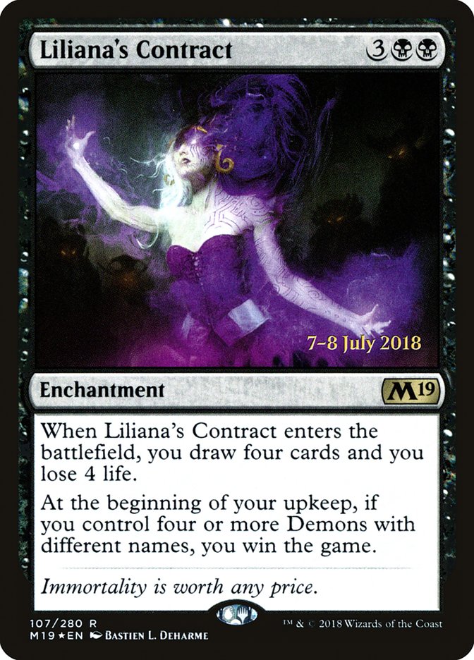 Lilianas Contract 107 (Prerelease Cards)  - Foil | Good Games Modbury