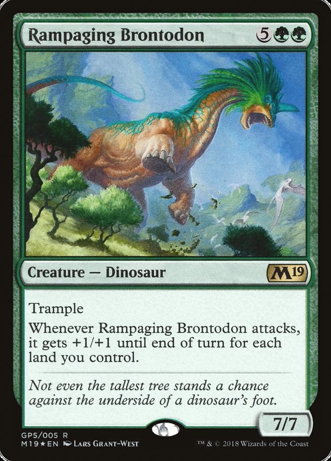 Rampaging Brontodon 5/5 (Gift Boxes and Promos)  - Foil | Good Games Modbury