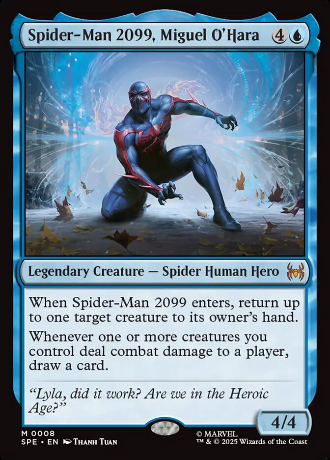 Spider-Man 2099, Miguel O'Hara 8/20 (Marvel's Spider-Man: Eternal-Legal)  - Foil | Good Games Modbury