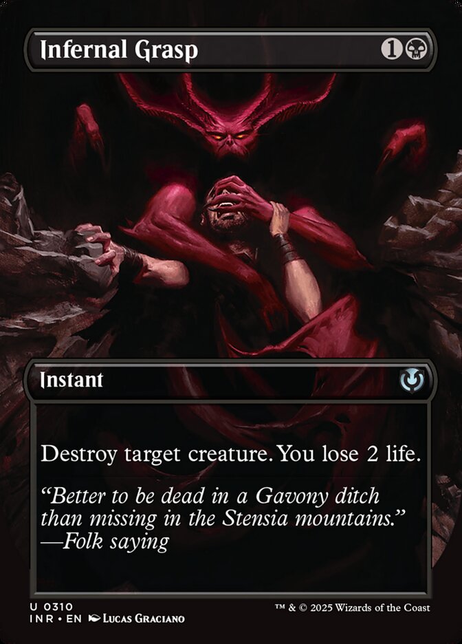 Infernal Grasp 310/287 (Innistrad Remastered)  - Borderless Foil | Good Games Modbury