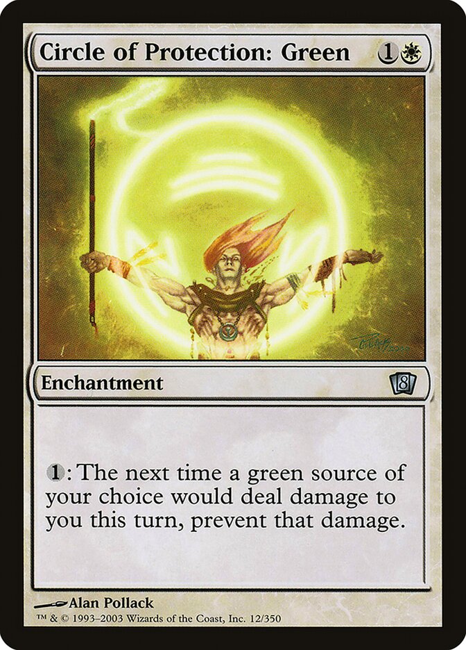 Circle of Protection: Green 12★/350 (8th Edition)  - Foil | Good Games Modbury
