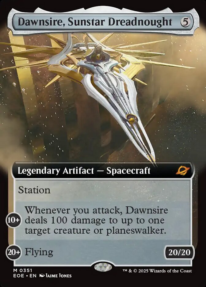 Dawnsire, Sunstar Dreadnought 351 (Edge of Eternities)  - Extended Art Foil | Good Games Modbury
