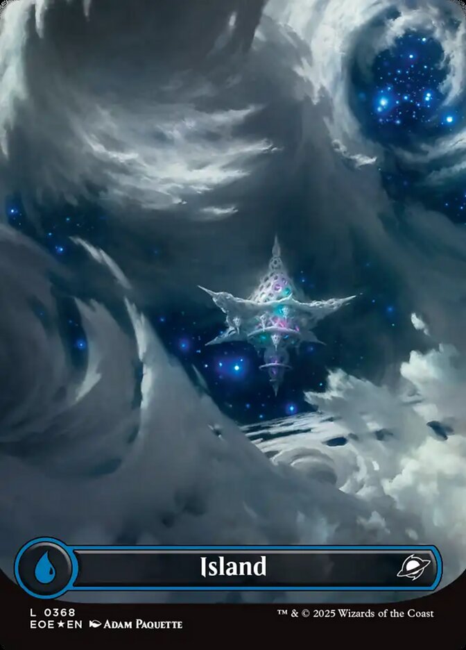 Island 368/276 (Edge of Eternities)  - Full Art Galaxy Foil | Good Games Modbury