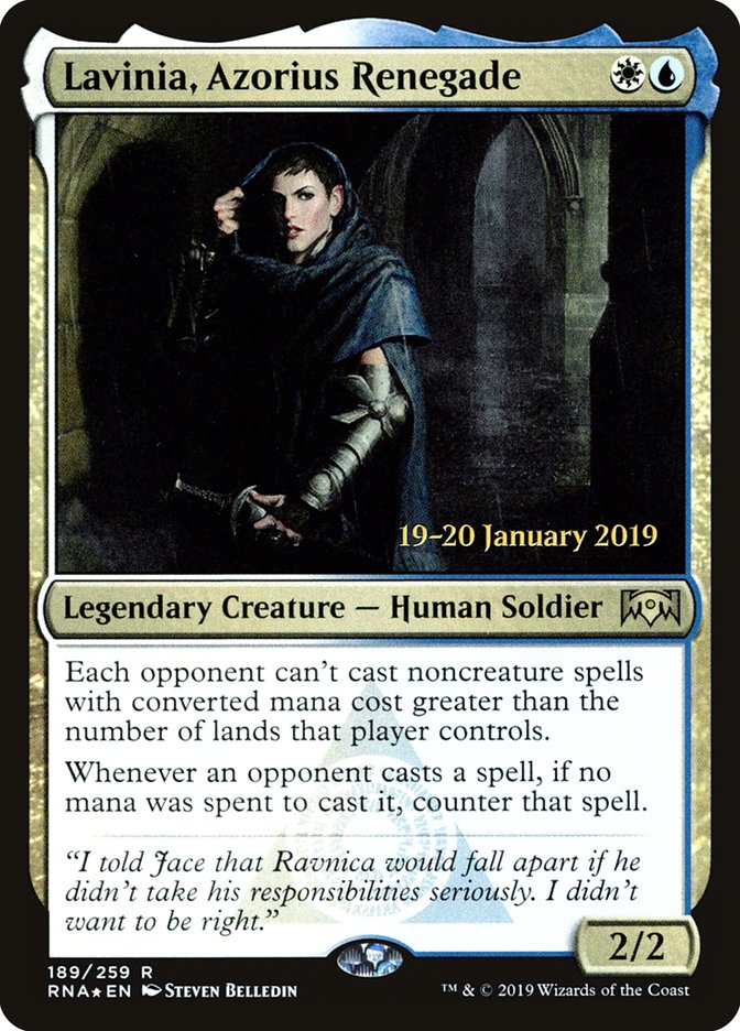 Lavinia, Azorius Renegade 189 (Prerelease Cards)  - Foil | Good Games Modbury
