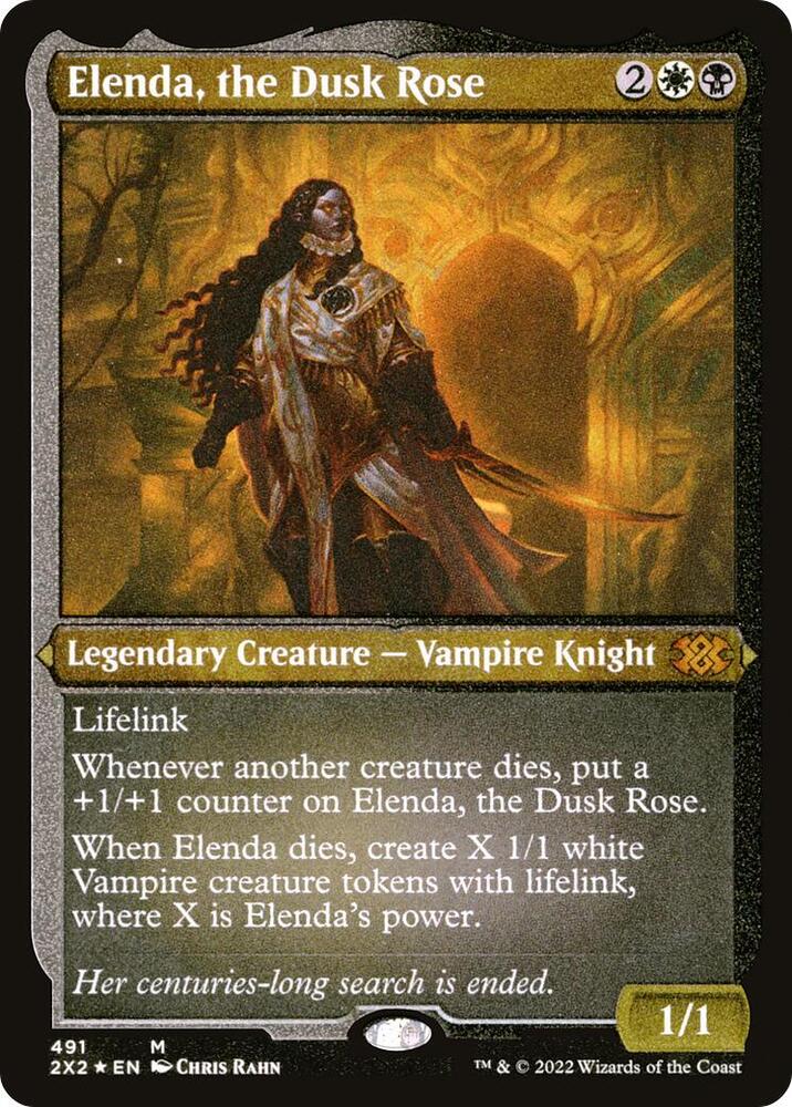 Elenda the Dusk Rose Foil Etched 491 (Double Masters 2022)  - Foil | Good Games Modbury