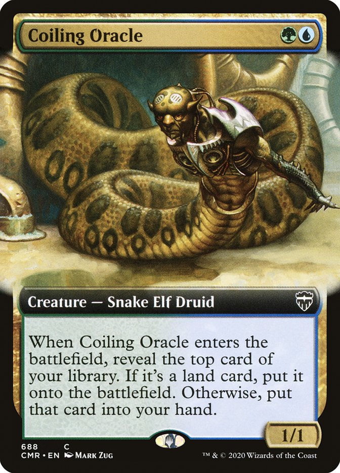 Coiling Oracle 688/361 (Commander Legends)  - Extended Art Foil | Good Games Modbury