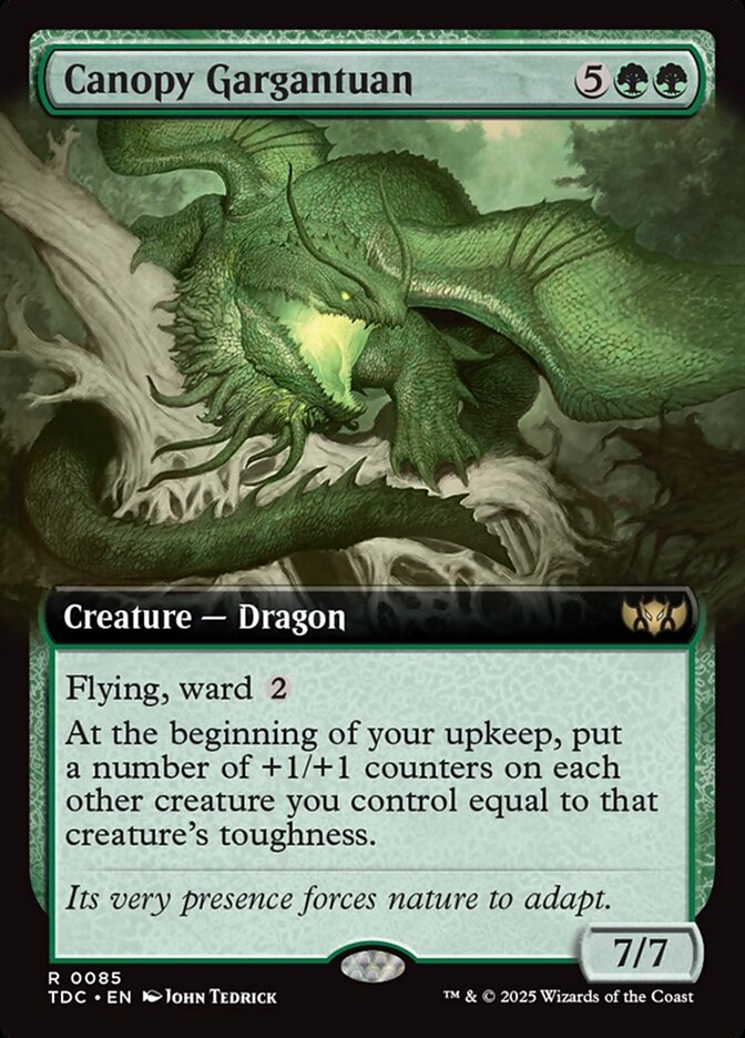 Canopy Gargantuan 85 (Commander: Tarkir: Dragonstorm)  - Extended Art | Good Games Modbury