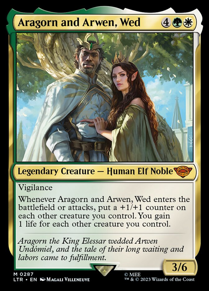 Aragorn and Arwen, Wed 287/281 (Universes Beyond: The Lord of the Rings: Tales of Middle-earth)  - Foil | Good Games Modbury