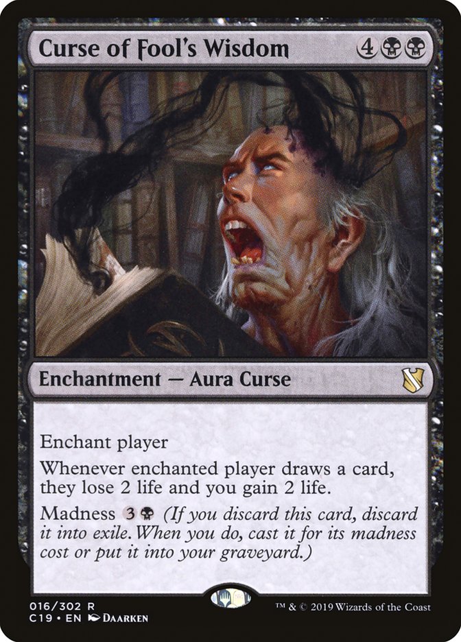 Curse of Fool's Wisdom 16 (Commander 2019)  | Good Games Modbury