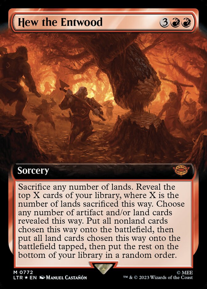 Hew the Entwood 772/281 (Universes Beyond: The Lord of the Rings: Tales of Middle-earth)  - Extended Art Foil | Good Games Modbury
