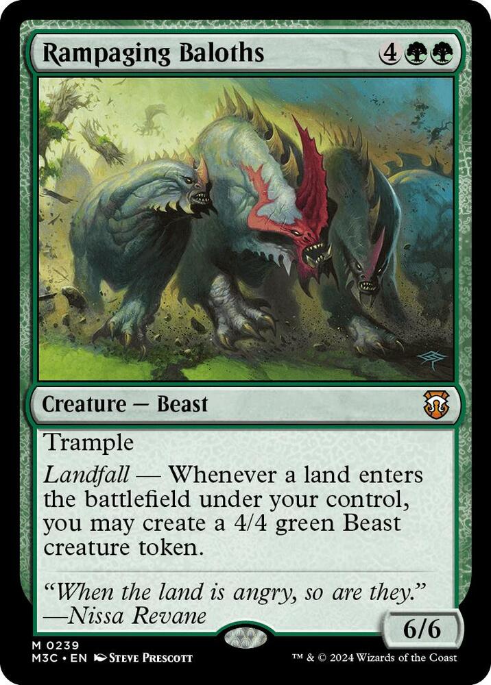 Rampaging Baloths 239/411 (Commander: Modern Horizons 3)  - Ripple Foil | Good Games Modbury