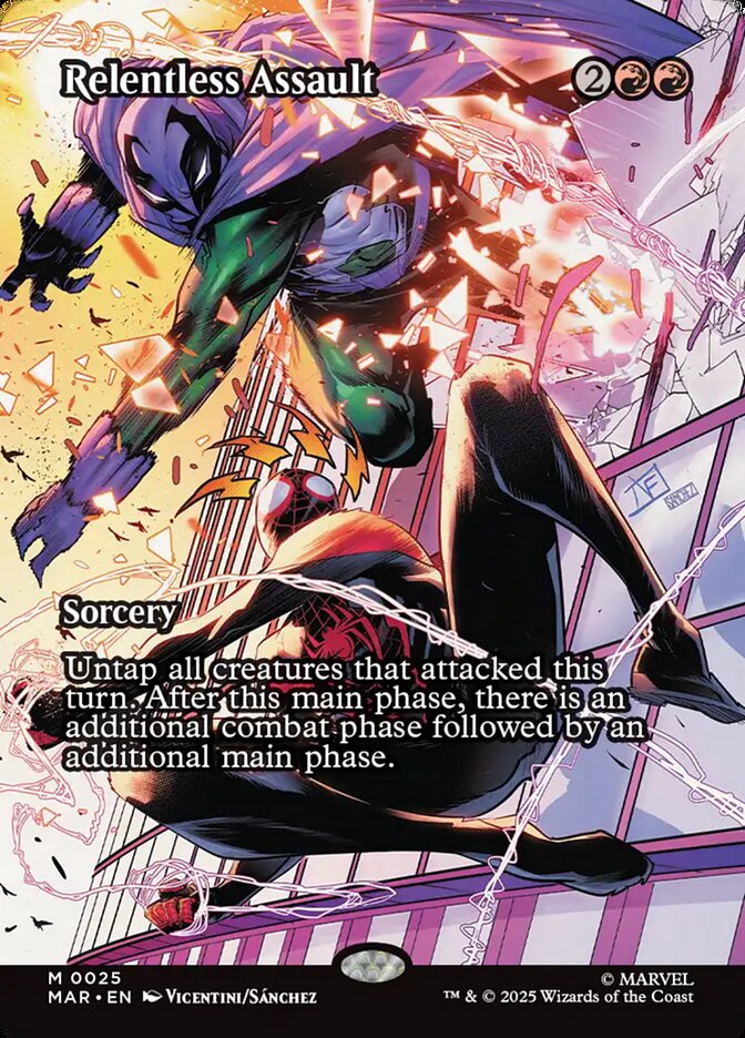 Relentless Assault 25 (Marvel Universe Eternal-Legal)  - Borderless Foil | Good Games Modbury
