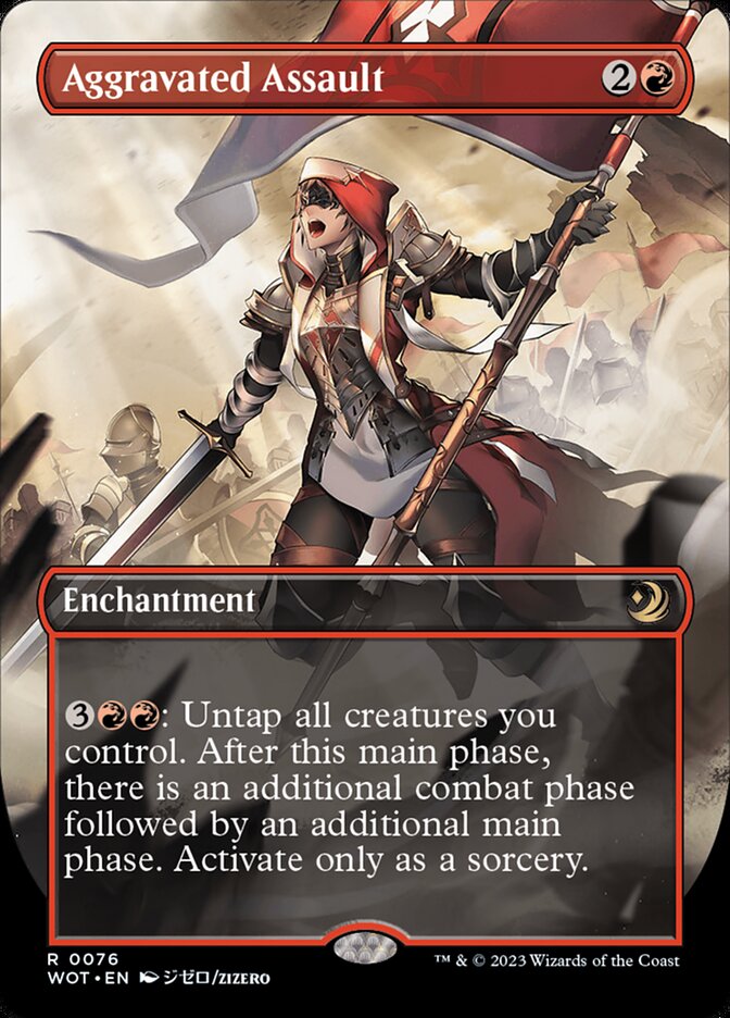Aggravated Assault 76/63 (Wilds of Eldraine: Enchanting Tales)  - Borderless | Good Games Modbury