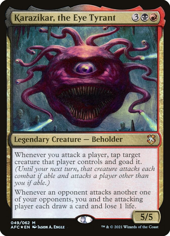Karazikar the Eye Tyrant 49 (Commander: Adventures in the Forgotten Realms)  - Foil | Good Games Modbury