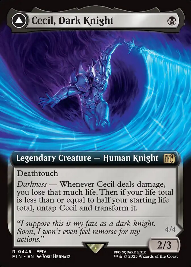 Cecil, Dark Knight // Cecil, Redeemed Paladin 445/309 (FINAL FANTASY)  - Extended Art Foil | Good Games Modbury