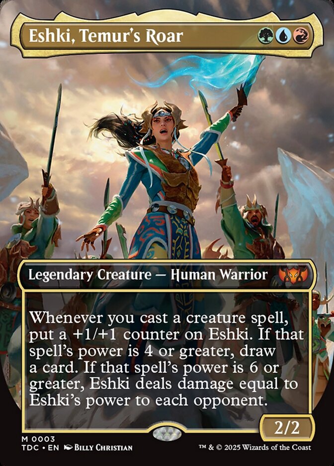 Eshki, Temur's Roar 3 (Commander: Tarkir: Dragonstorm)  - Borderless | Good Games Modbury