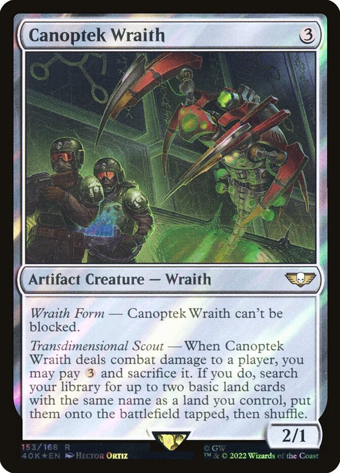Canoptek Wraith 153★/617 (Universes Beyond: Warhammer 40,000)  - Surge Foil | Good Games Modbury