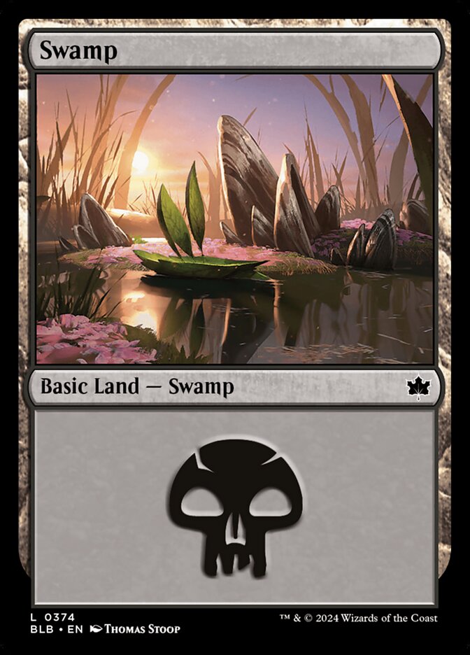 Swamp 374 (Bloomburrow)  - Foil | Good Games Modbury