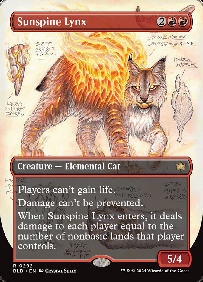 Sunspine Lynx 292/281 (Bloomburrow)  - Borderless Foil | Good Games Modbury