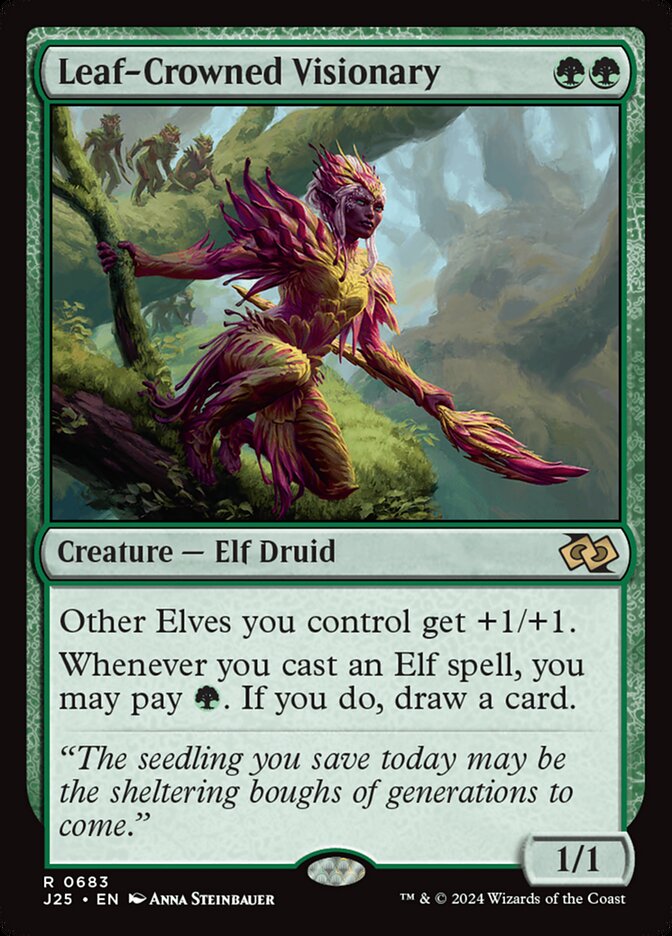 Leaf-Crowned Visionary 683/779 (Foundations Jumpstart)  | Good Games Modbury