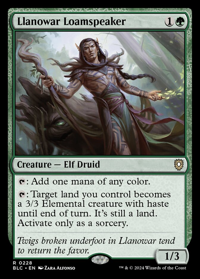 Llanowar Loamspeaker 228/40 (Commander: Bloomburrow)  | Good Games Modbury