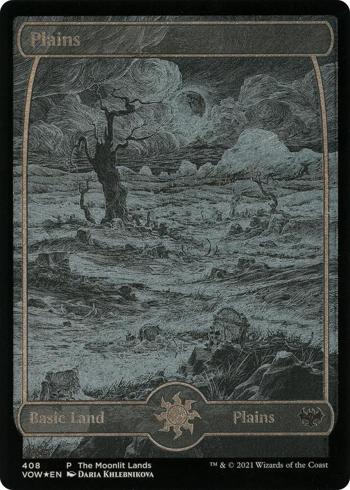 Plains Moonlit Land 408 (WPN & Gateway Promos)  - Etched Foil | Good Games Modbury