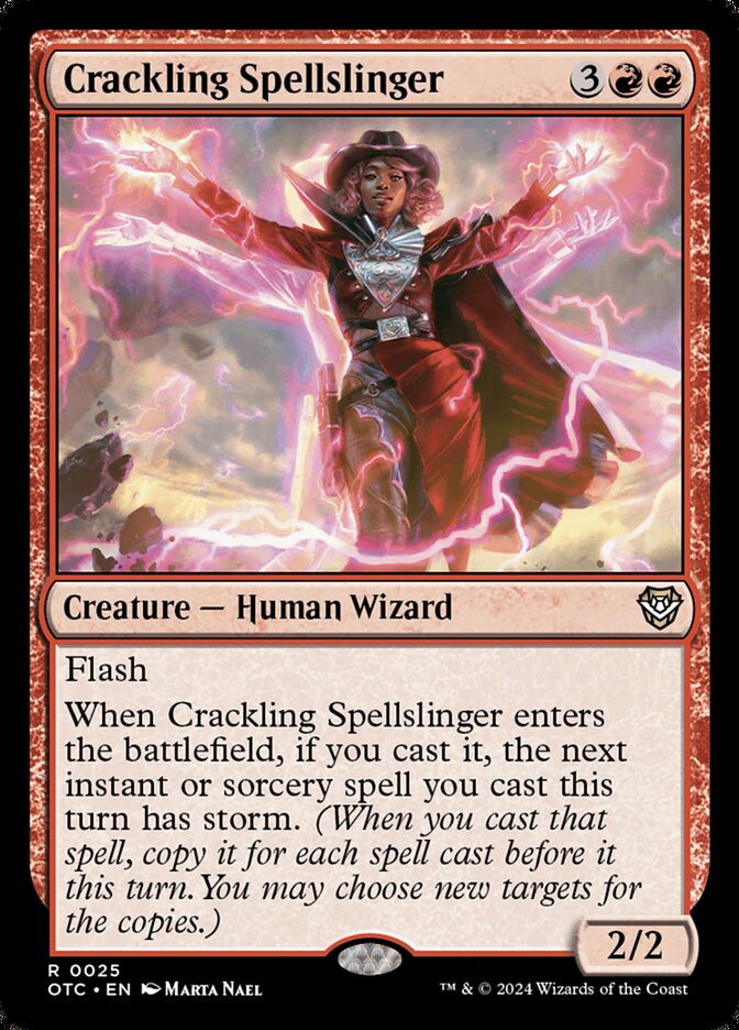Crackling Spellslinger 25 (Commander: Outlaws of Thunder Junction)  | Good Games Modbury