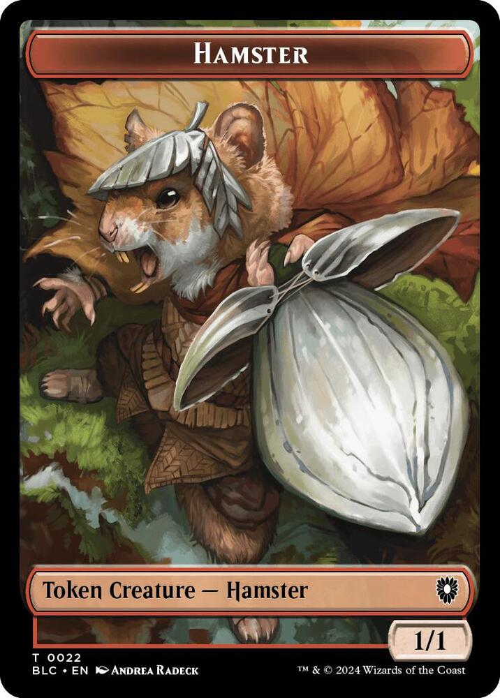 Hamster Beast 0024 Double Sided Token 22 // 24 (Commander: Bloomburrow)  | Good Games Modbury