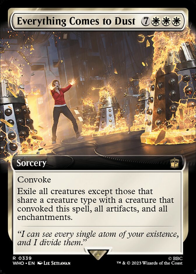 Everything Comes to Dust 339/331 (Universes Beyond: Doctor Who)  - Extended Art Foil | Good Games Modbury