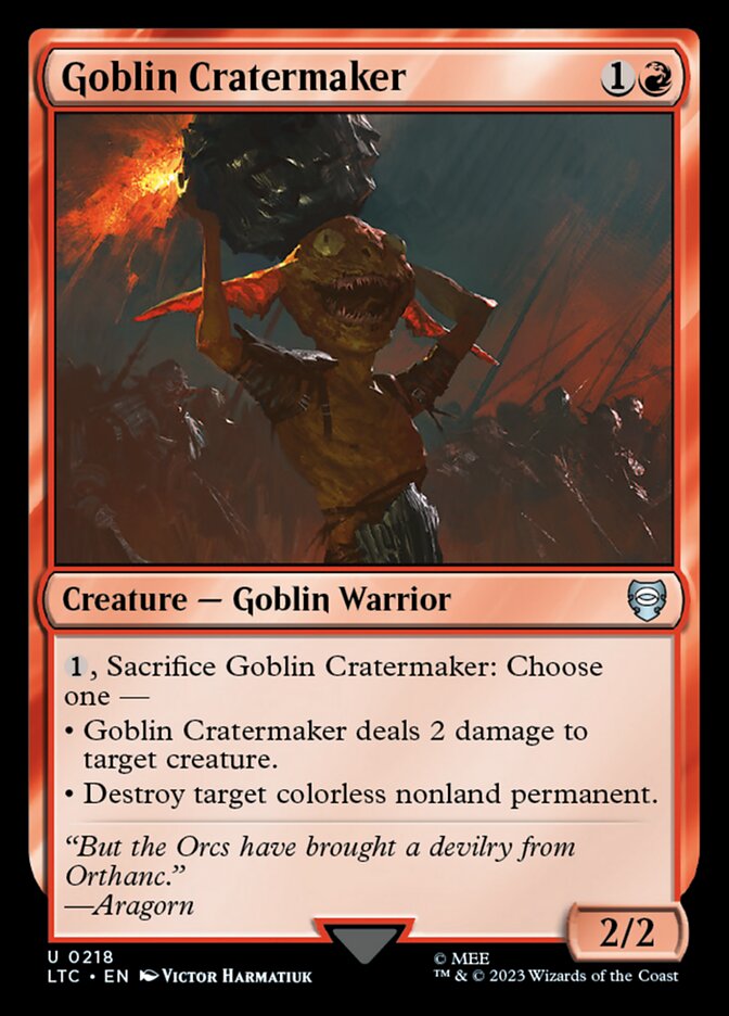 Goblin Cratermaker 218/347 (Commander: The Lord of the Rings: Tales of Middle-earth)  | Good Games Modbury