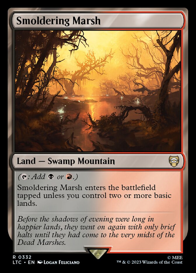 Smoldering Marsh 332 (Commander: The Lord of the Rings: Tales of Middle-earth)  | Good Games Modbury
