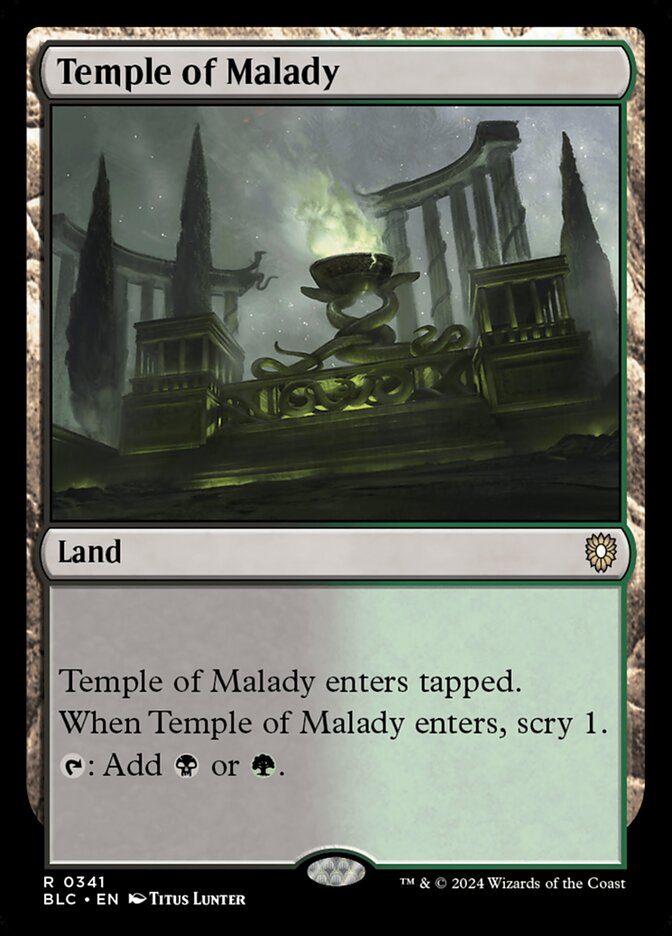 Temple of Malady 341 (Commander: Bloomburrow)  | Good Games Modbury