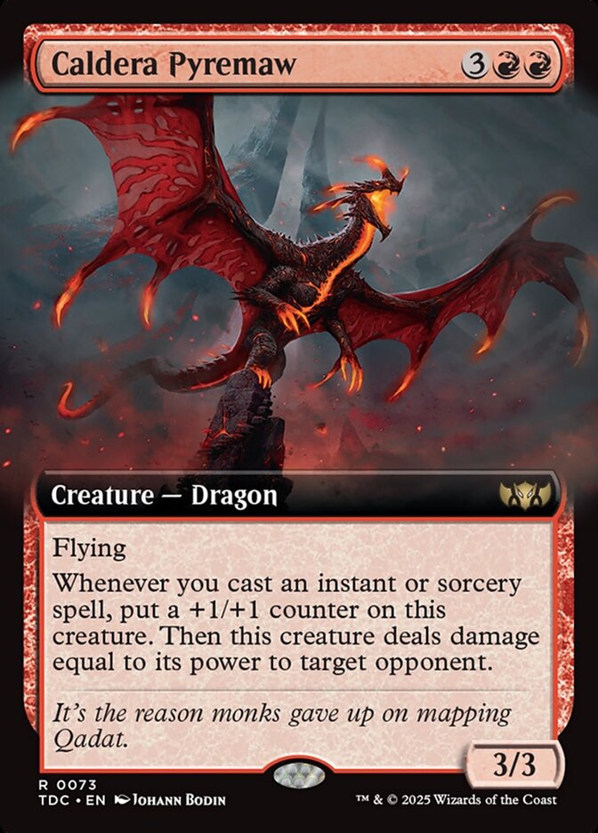 Caldera Pyremaw 73 (Commander: Tarkir: Dragonstorm)  - Extended Art | Good Games Modbury