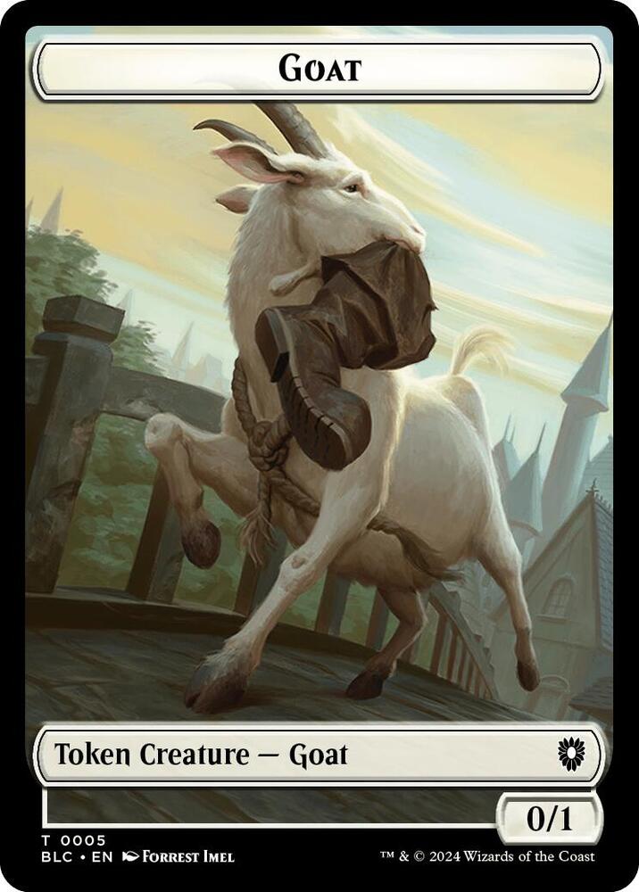 Goat Wolf 0032 Double Sided Token 5 // 32 (Commander: Bloomburrow)  | Good Games Modbury