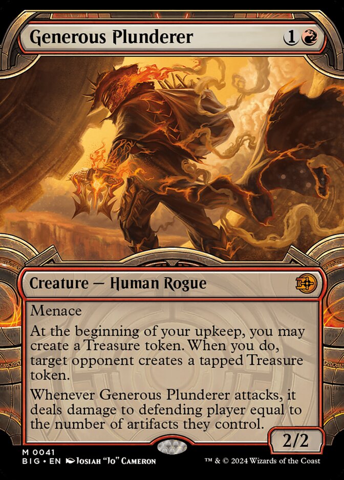 Generous Plunderer 41/30 (Outlaws of Thunder Junction: The Big Score)  - Showcase Foil | Good Games Modbury