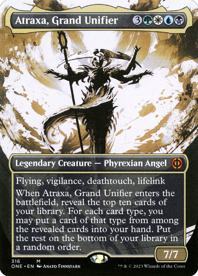 Atraxa, Grand Unifier 316 (Phyrexia: All Will Be One)  - Borderless | Good Games Modbury