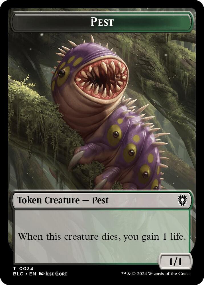 Pest Shapeshifter Double Sided Token 34 // 15 (Commander: Bloomburrow)  | Good Games Modbury