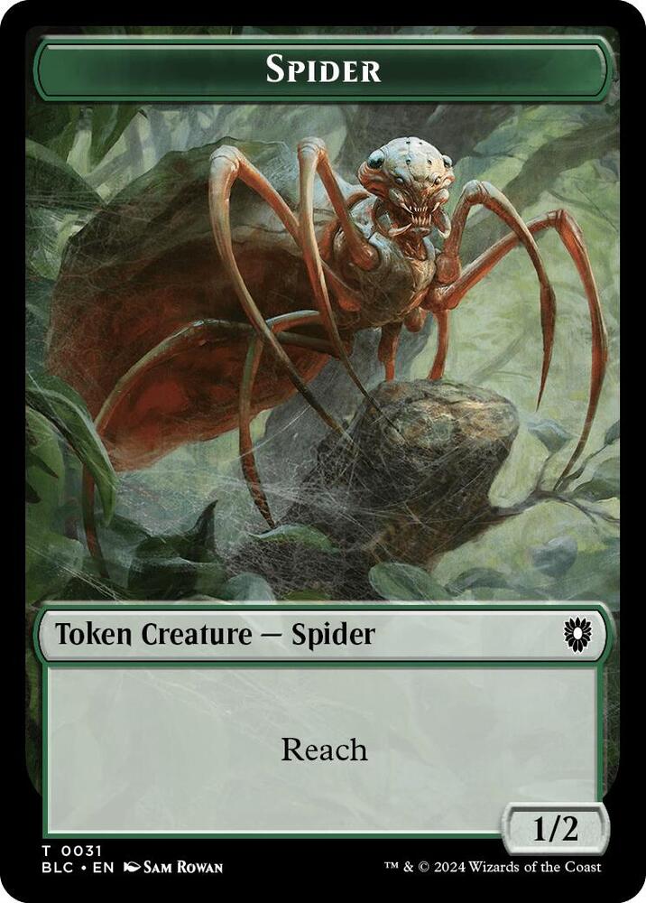 Spider Blood Double Sided Token 31 // 36 (Commander: Bloomburrow)  | Good Games Modbury